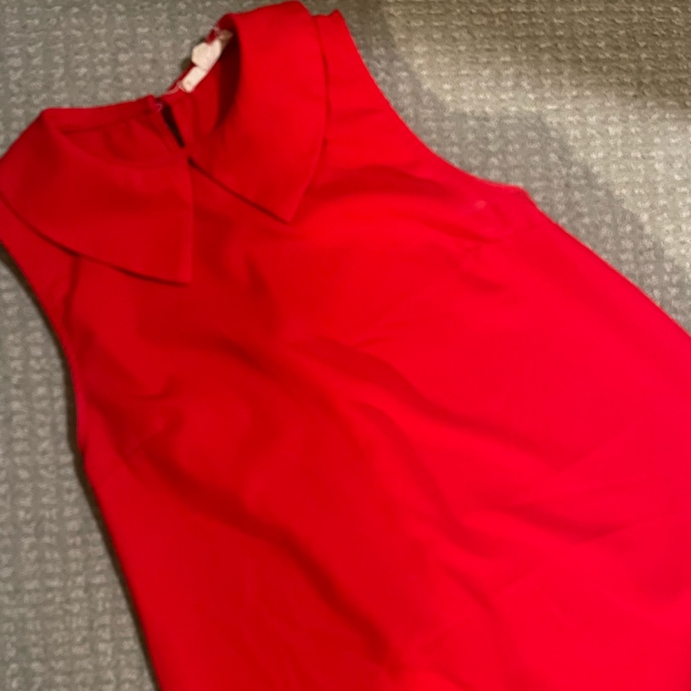 Red Collared Shift Dress size small